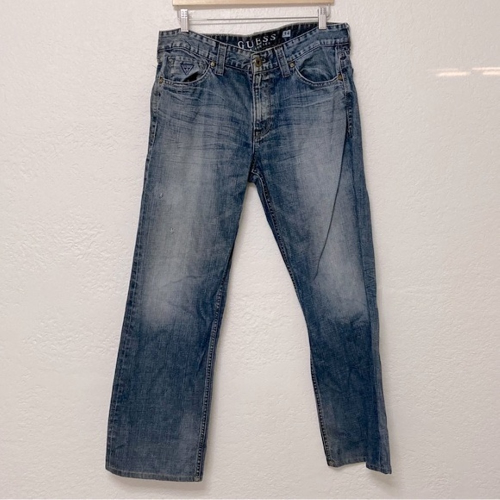 Guess Desmond Relaxed Fit Blue Jeans, Size 34